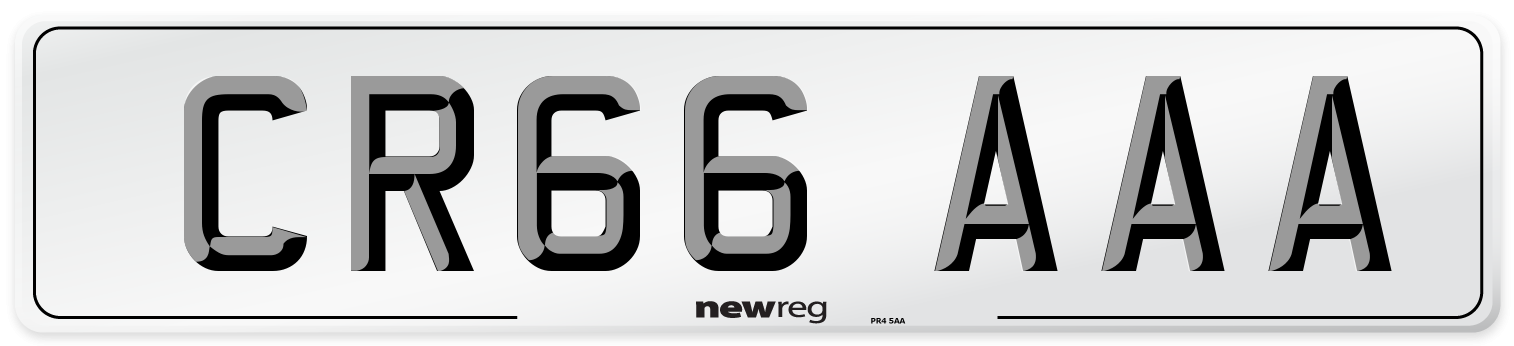 CR66 AAA Number Plate from New Reg